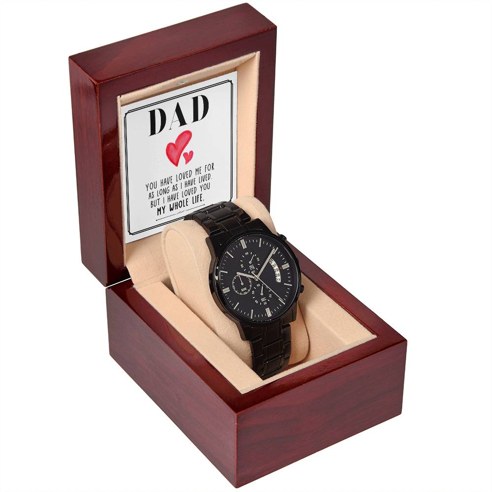 Black Chronograph Watch for Dad — Father's Day Gift 2026