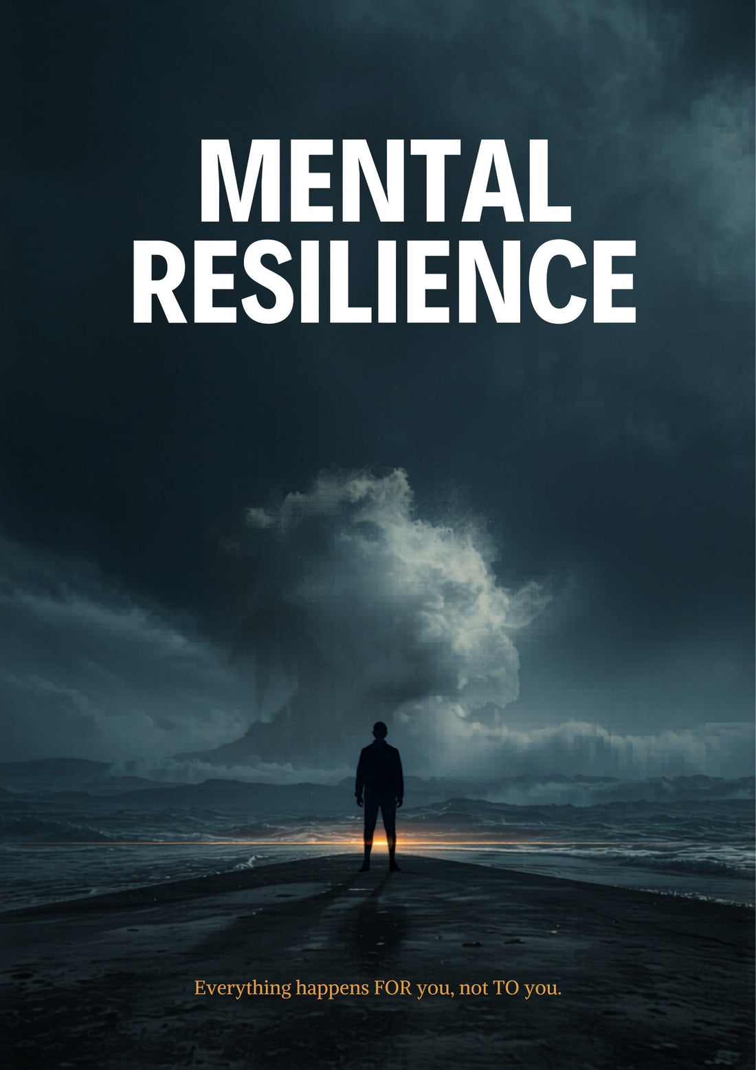 Person standing at stormy shore — mental resilience