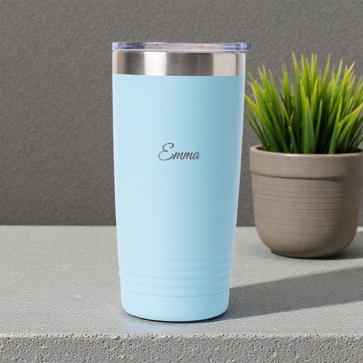Personalized Tumbler with Name, Custom Engraved 20oz Stainless Steel Tumbler, Laser Etched Name Cup, Gift for Her, Him, Coworker, Christmas