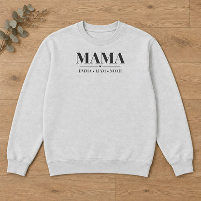 Personalized Mama sweatshirt with kids' names, view 4