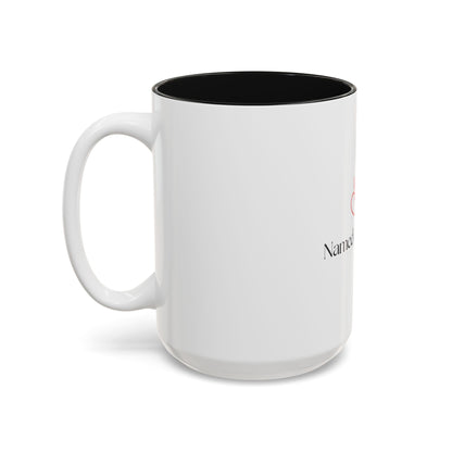 Named & Loved Heart Accent Mug - Two-Tone Coffee Mug 11oz & 15oz, Pink, Red, Maroon, Black