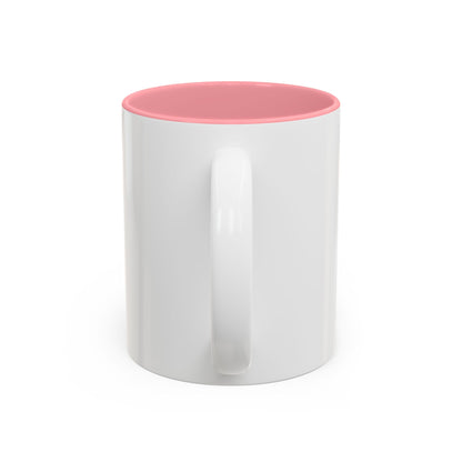Named & Loved Heart Accent Mug - Two-Tone Coffee Mug 11oz & 15oz, Pink, Red, Maroon, Black