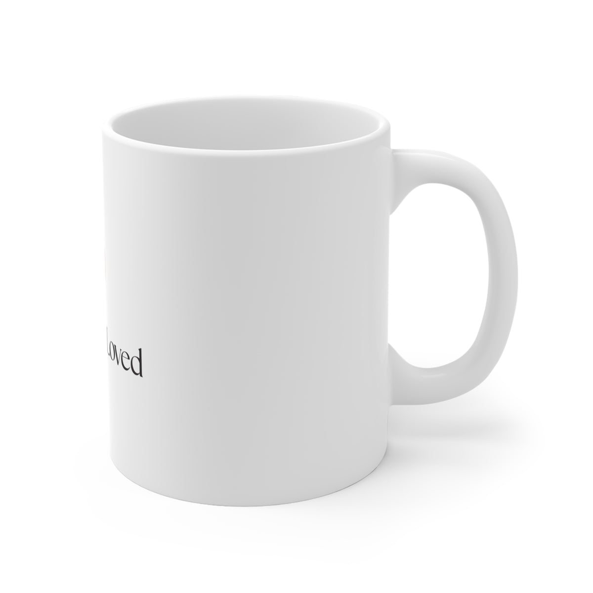 Named & Loved Heart Coffee Mug 11oz - White Ceramic Gift Mug