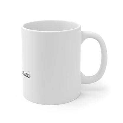 Named & Loved Heart Coffee Mug 11oz - White Ceramic Gift Mug