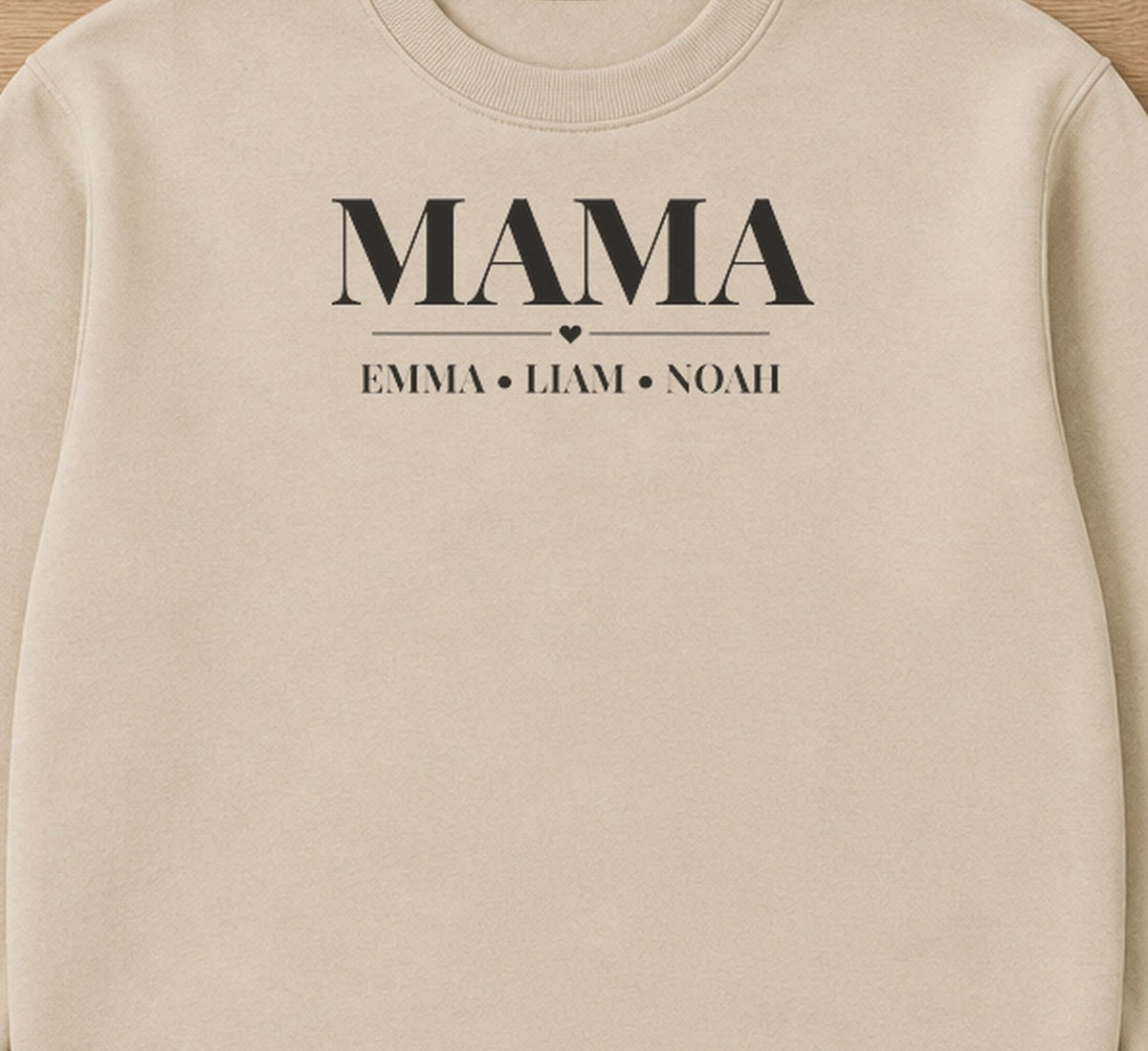 Personalized Mama sweatshirt with kids' names, view 2