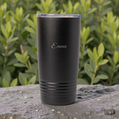 Personalized Tumbler with Name, Custom Engraved 20oz Stainless Steel Tumbler, Laser Etched Name Cup, Gift for Her, Him, Coworker, Christmas
