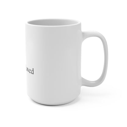 Named & Loved Heart Coffee Mug 15oz - Large White Ceramic Gift Mug