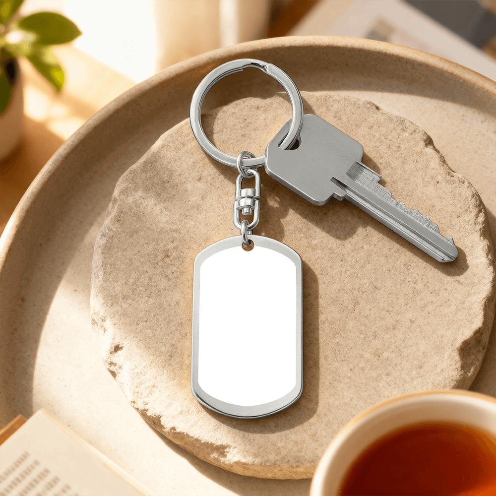 Engraved Dog Tag Necklace for Dad — Personalized Father's Day Gift
