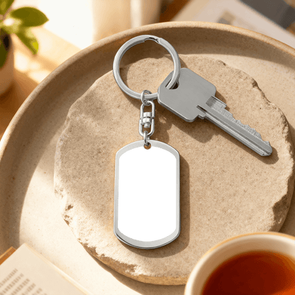 Engraved Dog Tag Necklace for Dad — Personalized Father's Day Gift