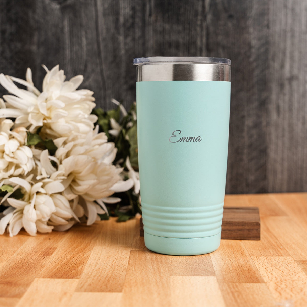 Personalized Tumbler with Name, Custom Engraved 20oz Stainless Steel Tumbler, Laser Etched Name Cup, Gift for Her, Him, Coworker, Christmas