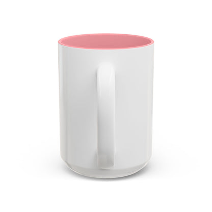 Named & Loved Heart Accent Mug - Two-Tone Coffee Mug 11oz & 15oz, Pink, Red, Maroon, Black