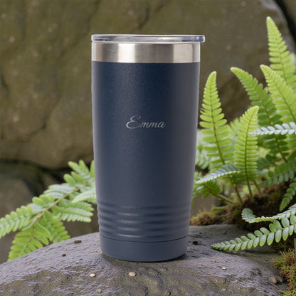 Personalized Tumbler with Name, Custom Engraved 20oz Stainless Steel Tumbler, Laser Etched Name Cup, Gift for Her, Him, Coworker, Christmas