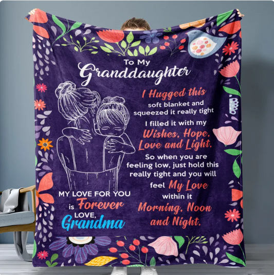 Mom's Flannel Blanket — Soft Cozy Throw Gift for Her
