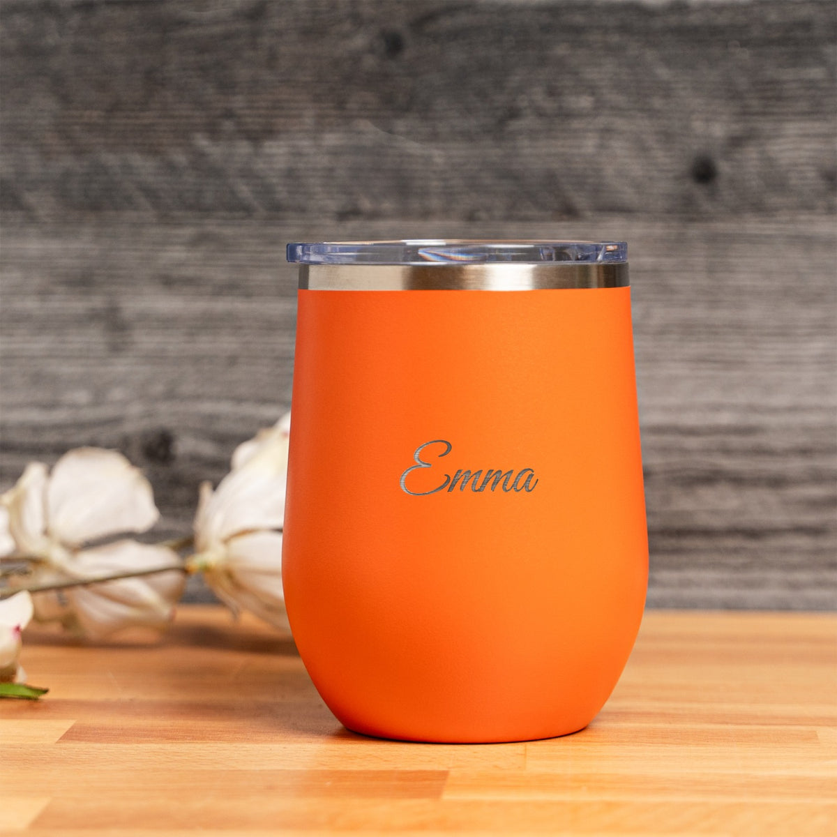 Personalized Wine Tumbler with Name, Custom Etched 12oz Stainless Wine Tumbler, Bridesmaid Gift, Gift for Her, Best Friend, Christmas