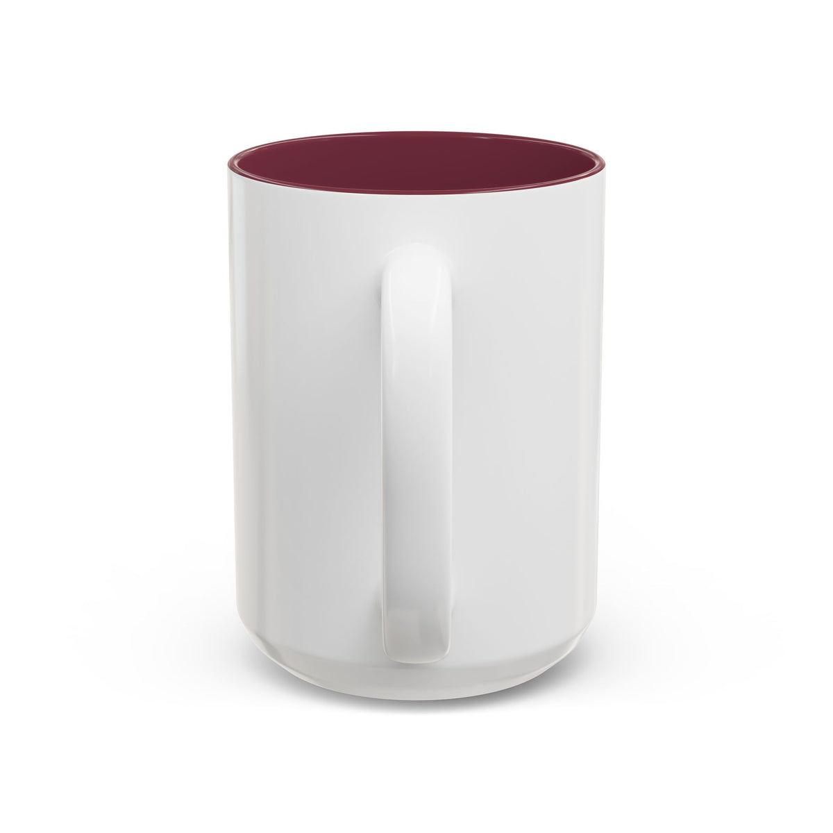 Named & Loved Heart Accent Mug - Two-Tone Coffee Mug 11oz & 15oz, Pink, Red, Maroon, Black