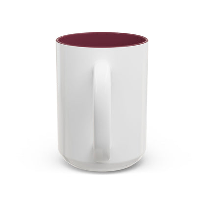 Named & Loved Heart Accent Mug - Two-Tone Coffee Mug 11oz & 15oz, Pink, Red, Maroon, Black