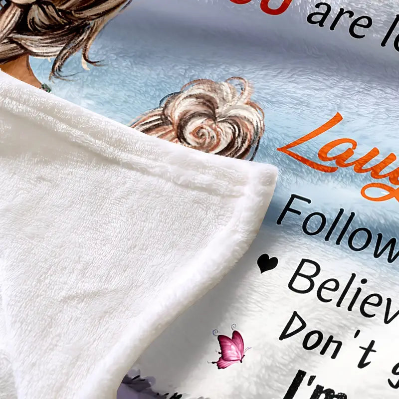 DaughterSnug – Flannel Blanket for Her | Ultra-Soft Polyester | Mother's Day Gift of Warmth & Love