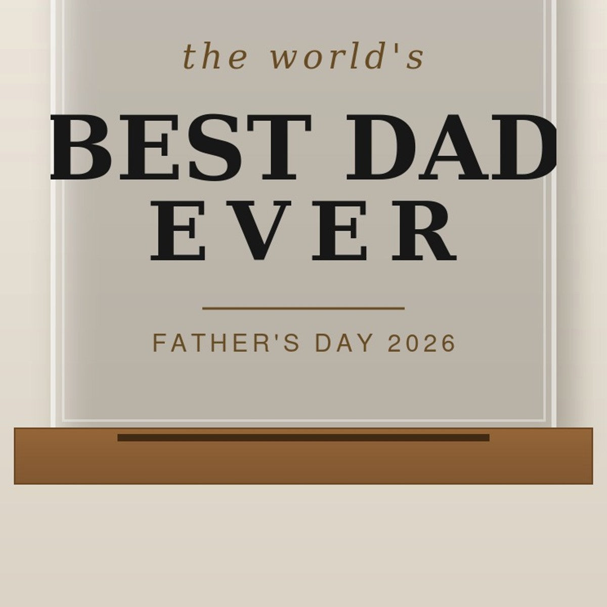 Acrylic plaque for Dad - close-up detail