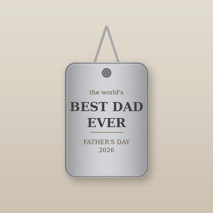 Engraved dog tag necklace for Dad - warm view