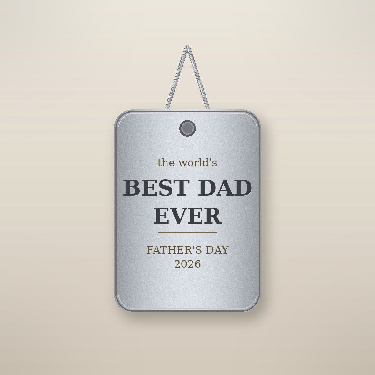 Engraved dog tag necklace for Dad - gift ready