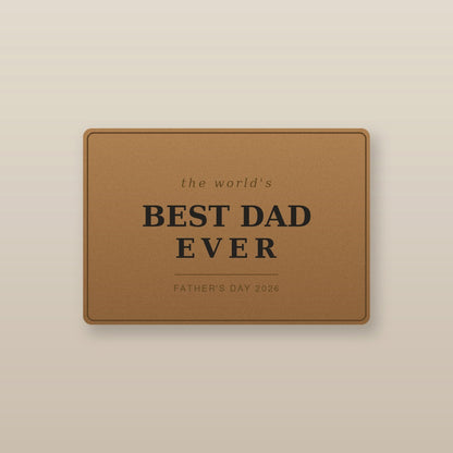 Graphic leather wallet for Dad - warm view