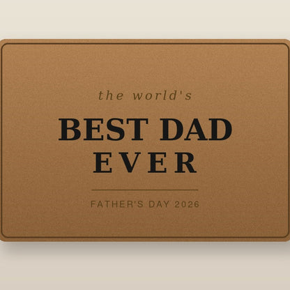 Graphic leather wallet for Dad - close-up detail