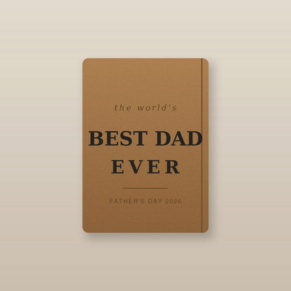 Leather journal for Dad - warm view