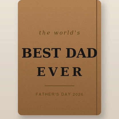 Leather journal for Dad - close-up detail