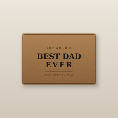 Graphic leather wallet for Dad - the world's Best Dad Ever, Father's Day 2026