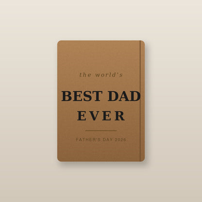 Leather journal for Dad - the world's Best Dad Ever, Father's Day 2026