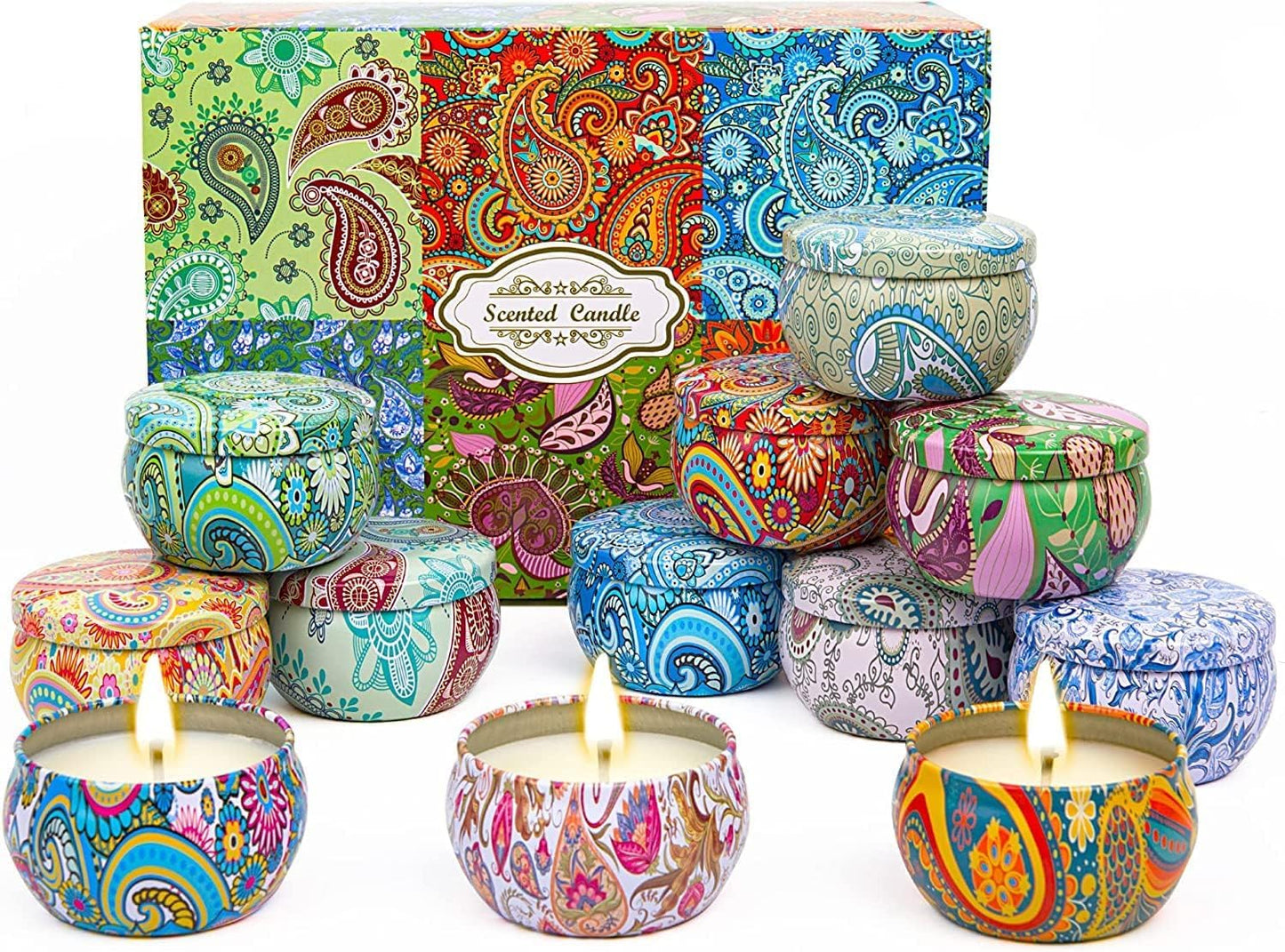 Scented Soy Wax Candle in Travel Tin | Aromatherapy Gift for Women