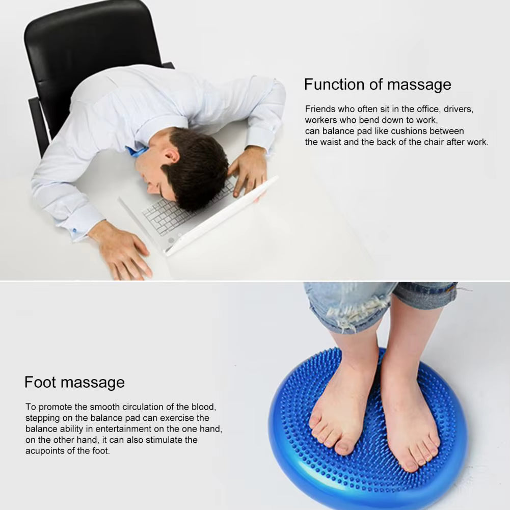 PVC Balance Pad | Inflatable Stability Cushion for Yoga & Fitness Training