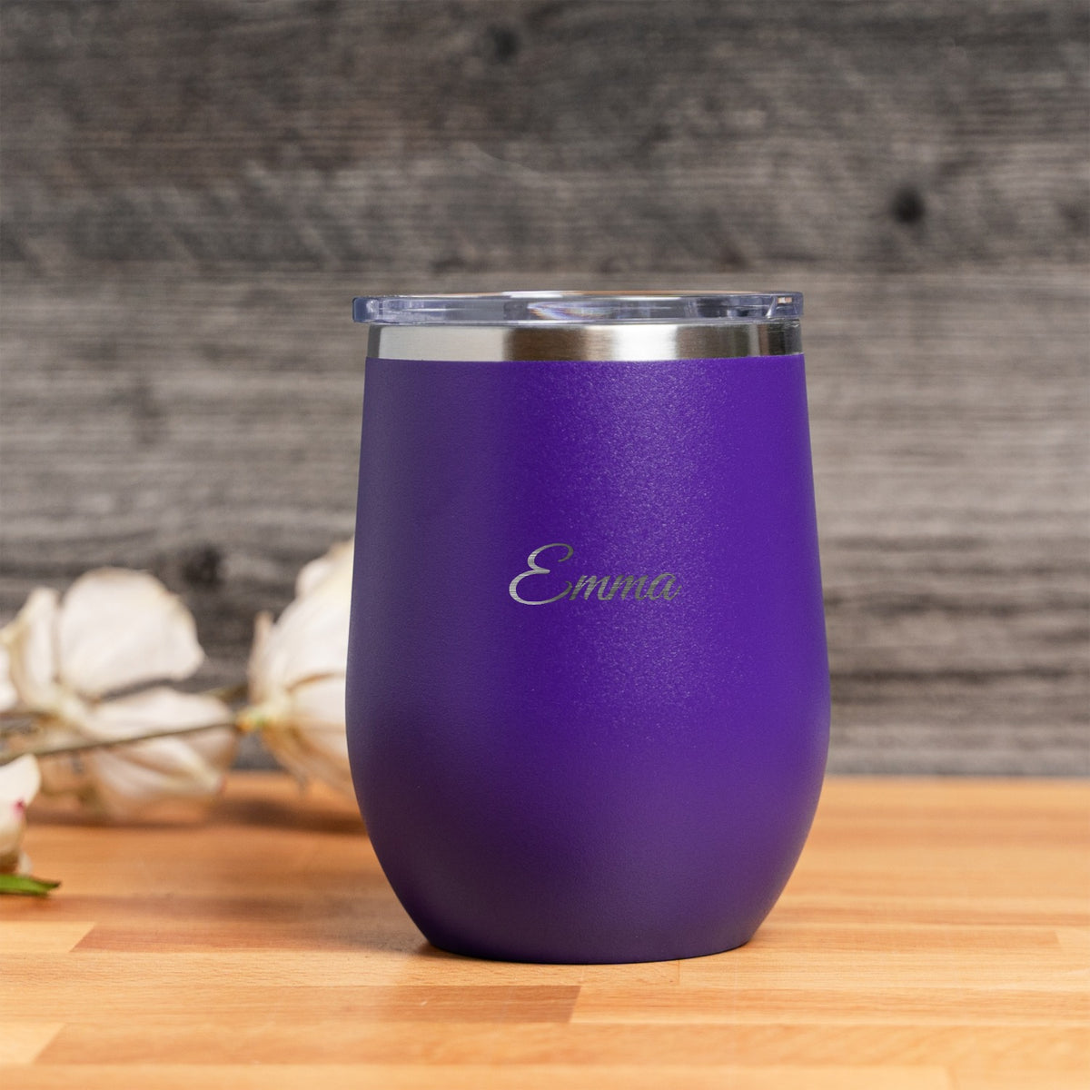 Personalized Wine Tumbler with Name, Custom Etched 12oz Stainless Wine Tumbler, Bridesmaid Gift, Gift for Her, Best Friend, Christmas