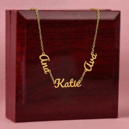 Personalized Name Necklace | Custom Script Charm in Stainless Steel or 18K Gold Finish