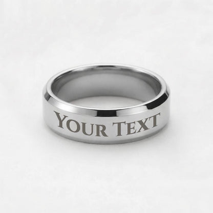 The Engraved Men's Ring lets you add a personal touch with a custom message engraved right