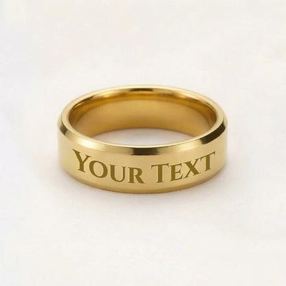 The Engraved Men's Ring lets you add a personal touch with a custom message engraved right