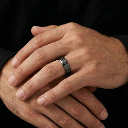 The Engraved Men's Ring lets you add a personal touch with a custom message engraved right