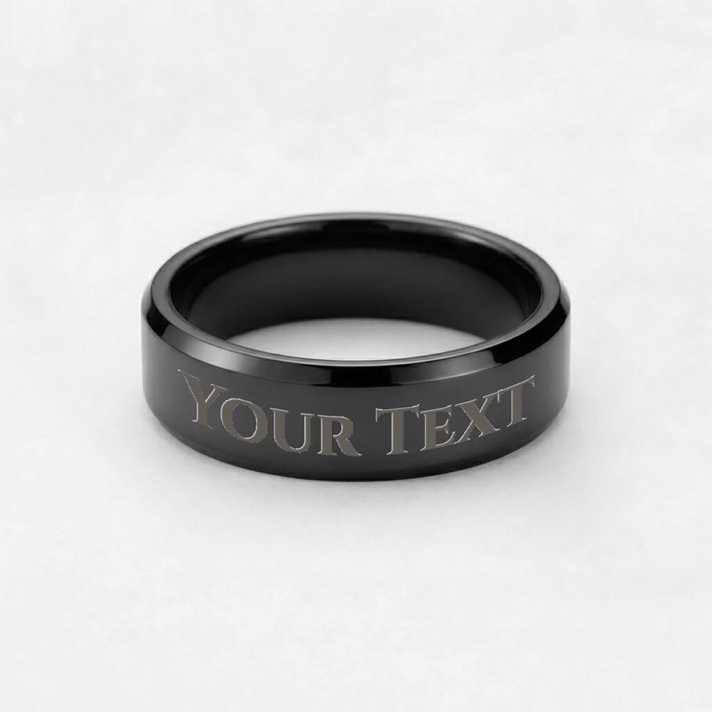 The Engraved Men's Ring lets you add a personal touch with a custom message engraved right