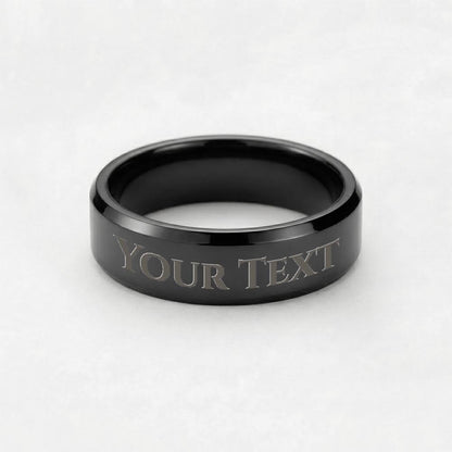 The Engraved Men's Ring lets you add a personal touch with a custom message engraved right