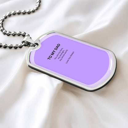 Engraved Dog Tag Necklace for Dad — Father's Day Gift
