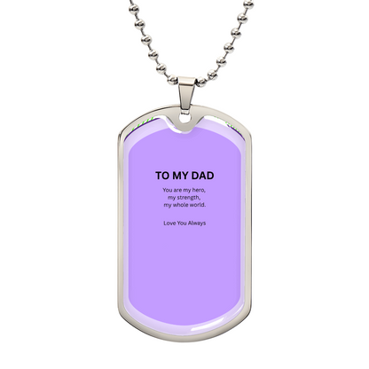 Engraved Dog Tag Necklace for Dad — Father's Day Gift