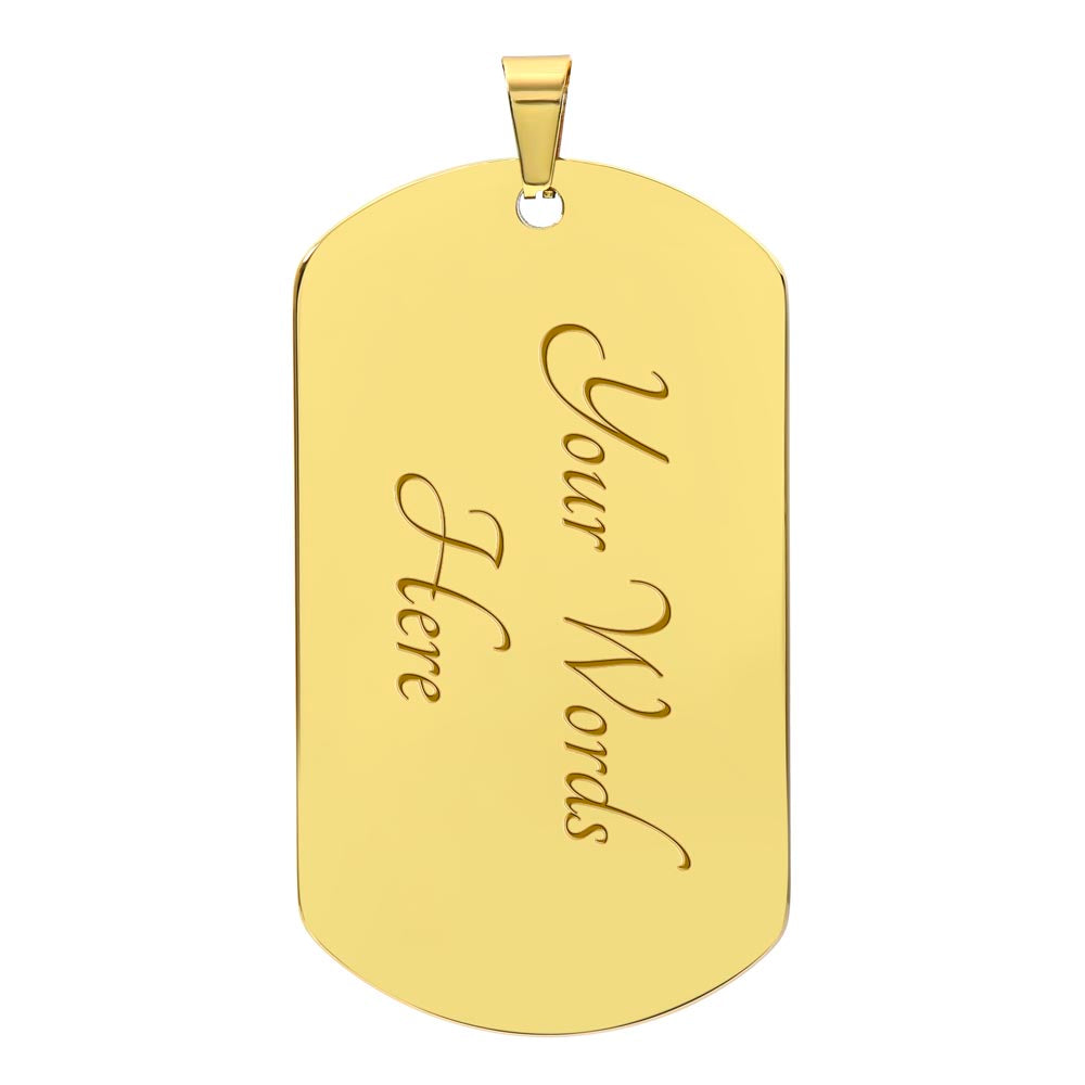 Engraved Dog Tag Necklace for Dad — Father's Day Gift