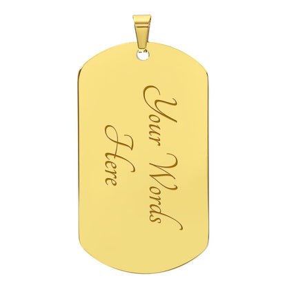 Engraved Dog Tag Necklace for Dad — Father's Day Gift