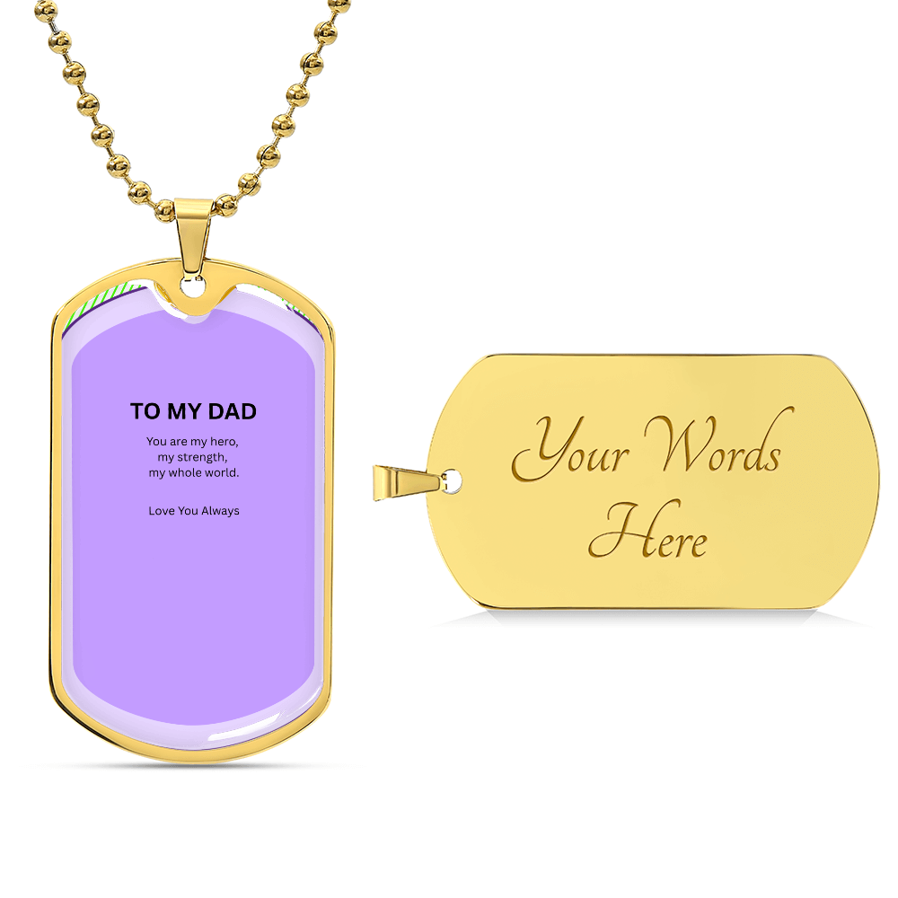 Engraved Dog Tag Necklace for Dad — Father's Day Gift