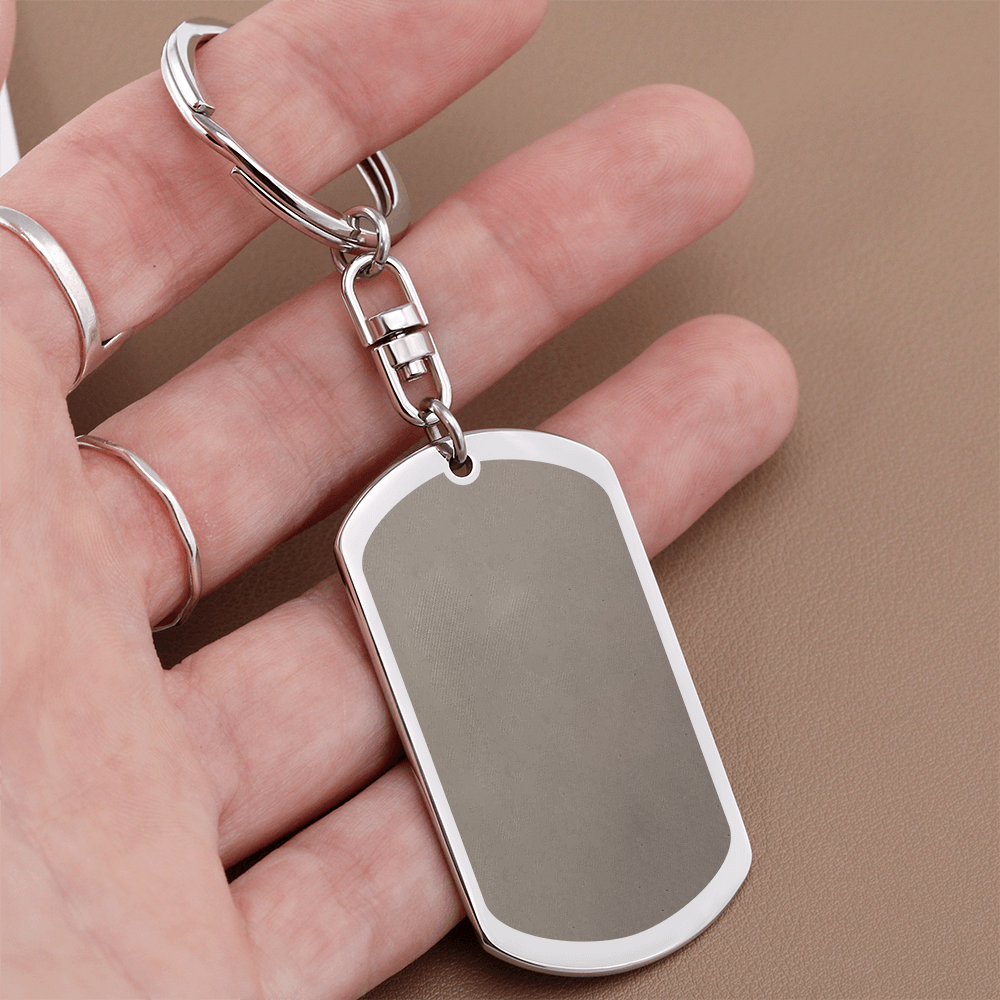 Engraved Dog Tag Necklace for Dad — Personalized Father's Day Gift