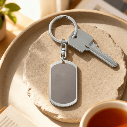 Engraved Dog Tag Necklace for Dad — Personalized Father's Day Gift