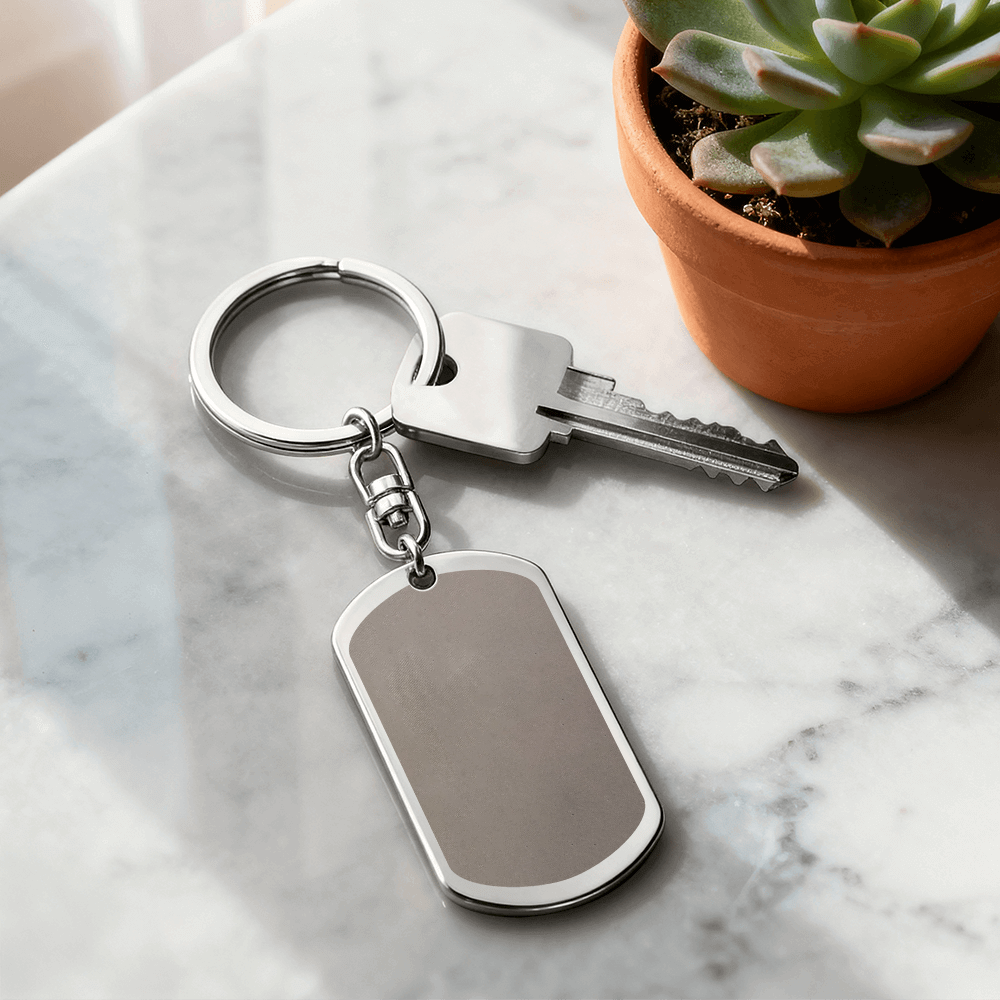 Engraved Dog Tag Necklace for Dad — Personalized Father's Day Gift