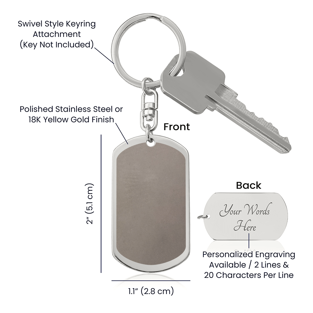 Engraved Dog Tag Necklace for Dad — Personalized Father's Day Gift