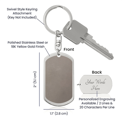 Engraved Dog Tag Necklace for Dad — Personalized Father's Day Gift
