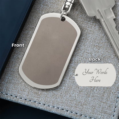 Engraved Dog Tag Necklace for Dad — Personalized Father's Day Gift